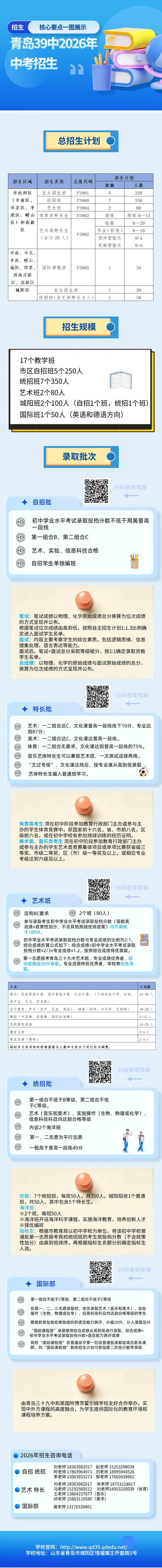 中考速递 | 青岛39中2026年招生核心要点一图读懂 第1张