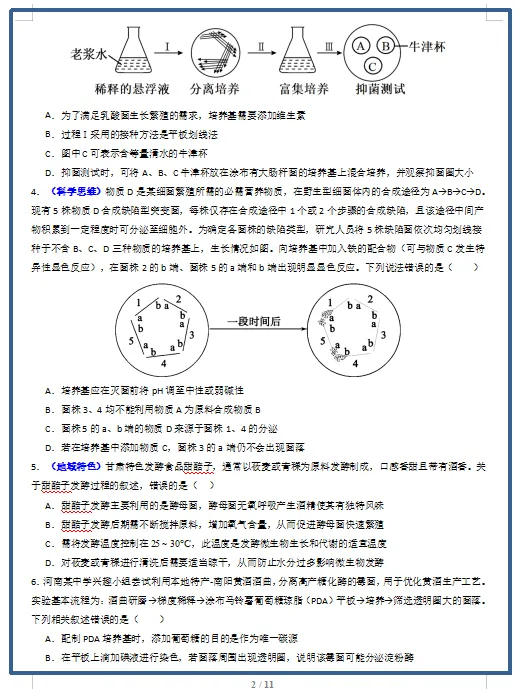 2026春人教版生物:高二生物下学期期中考试模拟试卷(共2套),提前打印出来做一做,拿高分! 第4张 2026春人教版生物:高二生物下学期期中考试模拟试卷(共2套),提前打印出来做一做,拿高分! 第4张