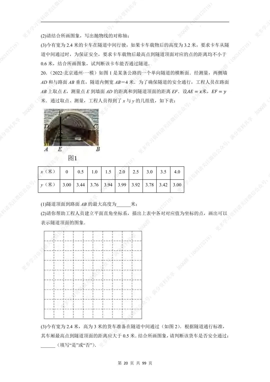 【初中数学】中考数学重难点题型之函数的图象与实际应用综合问题(含答案解析)(pdf分享) 第21张