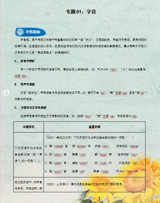 2026年中考语文高频必刷(真题精选汇编)100题,打印出来练熟了,考试高分不再话下! 第3张 2026年中考语文高频必刷(真题精选汇编)100题,打印出来练熟了,考试高分不再话下! 第3张