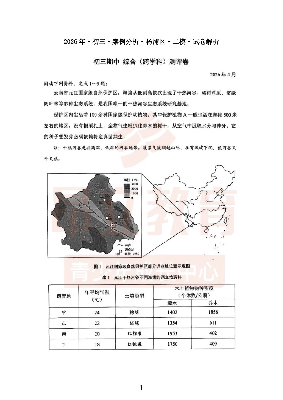 杨浦 | 2026初三二模跨学科试卷解析 第7张 杨浦 | 2026初三二模跨学科试卷解析 第7张