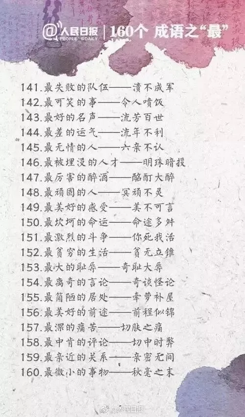 中考语文160个成语之“最”,有趣又好记! 第9张