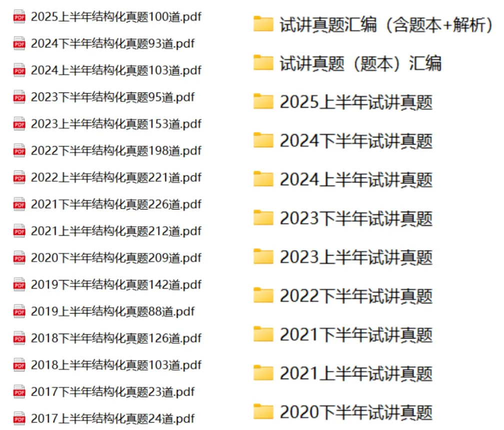2020-2025教资面试结构化+试讲真题解析! 第1张 2020-2025教资面试结构化+试讲真题解析! 第1张