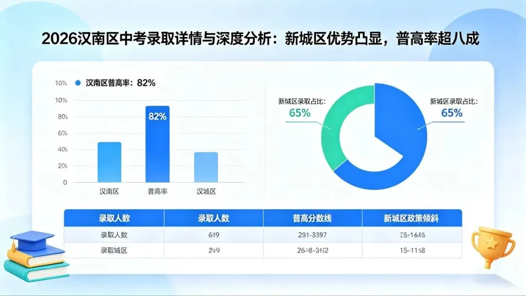 2026汉南区中考录取详情与深度分析:新城区优势凸显,普高率超八成 第1张 2026汉南区中考录取详情与深度分析:新城区优势凸显,普高率超八成 第1张
