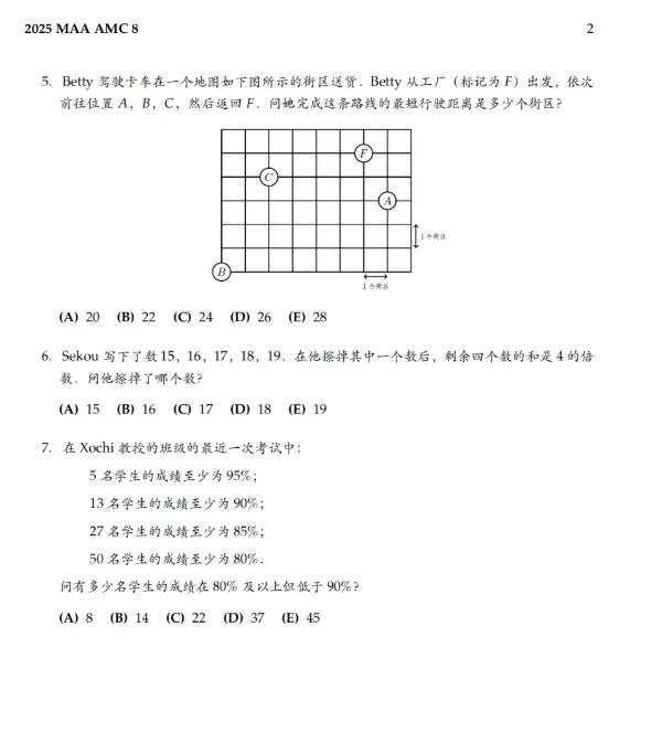 AMC8竞赛真题!2020-2026全部下载!-第7张图片-四季读书网 AMC8竞赛真题!2020-2026全部下载!-第7张图片-四季读书网