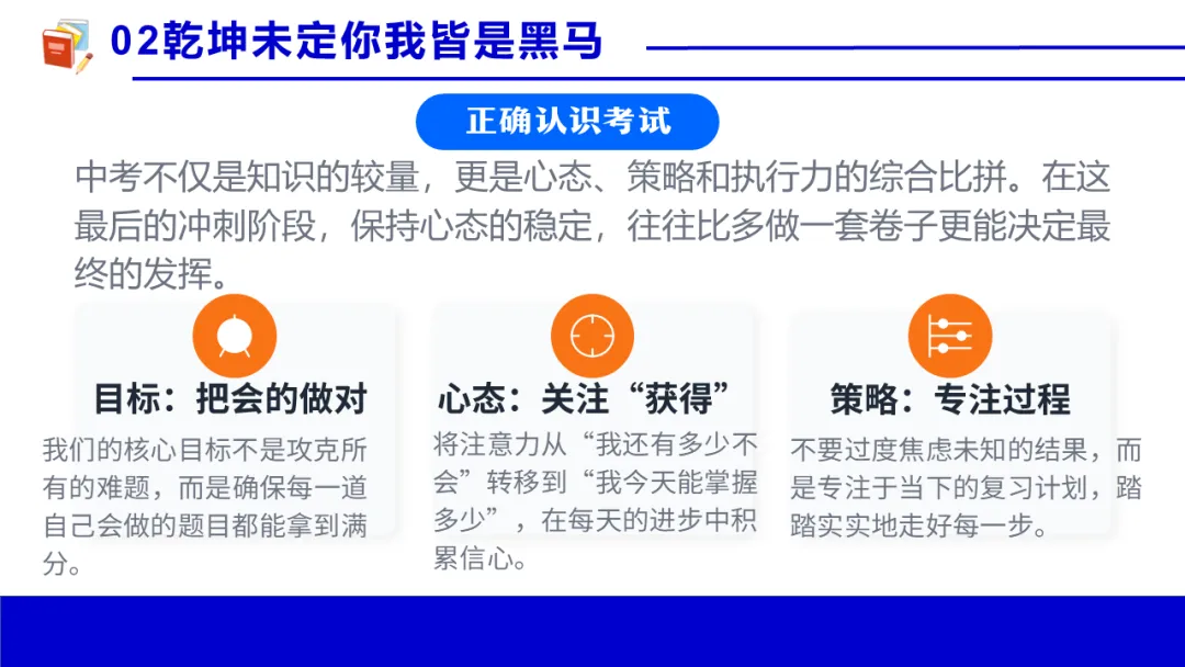 考前心理锦囊|自信赢战中考!| 中考心理辅导讲座 第14张 考前心理锦囊|自信赢战中考!| 中考心理辅导讲座 第14张