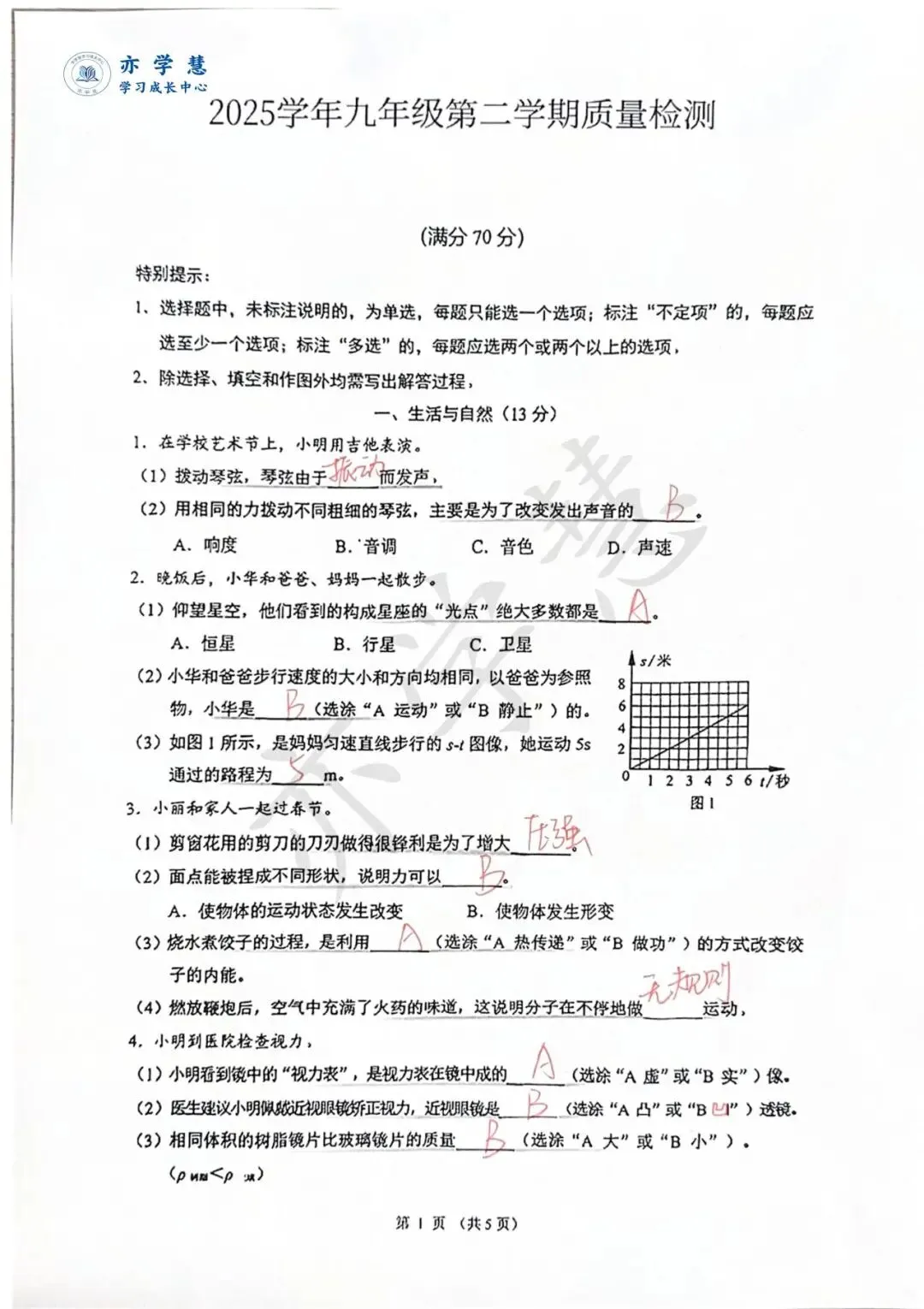 普陀/长宁初三二模语文、物理试卷解析分享~ 第33张 普陀/长宁初三二模语文、物理试卷解析分享~ 第33张