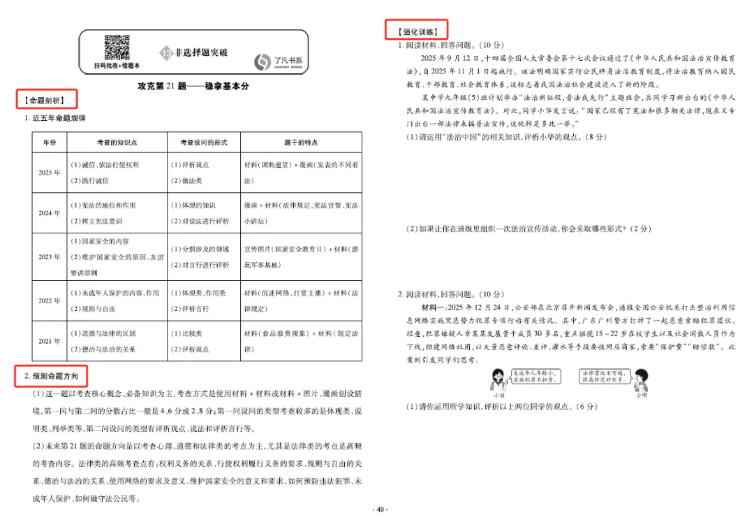 广东中考道法第21题命题剖析及命题预测! 第6张