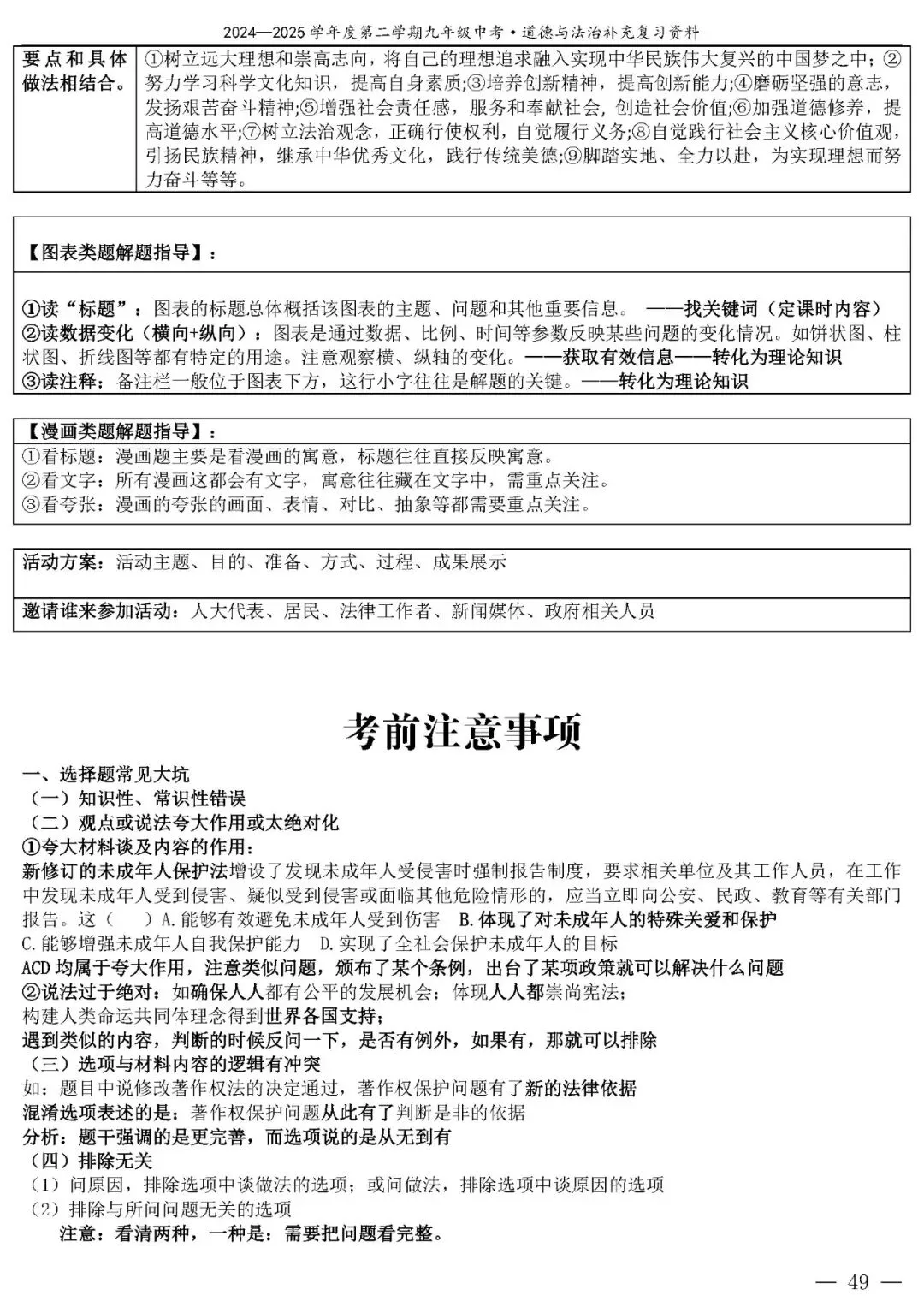 【中考政治】(精品)2026年中考道德与法治基础知识复习提纲 第50张