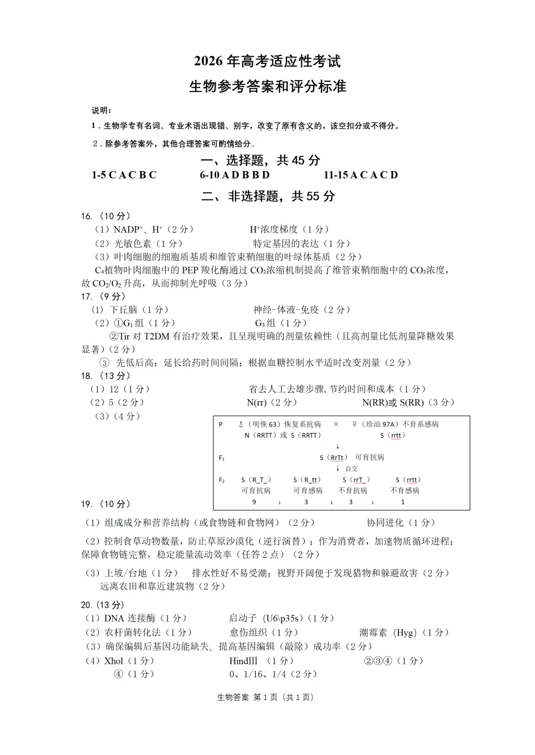 齐全!2026年绵阳高三三诊全科无水印试卷+答案来了 第22张