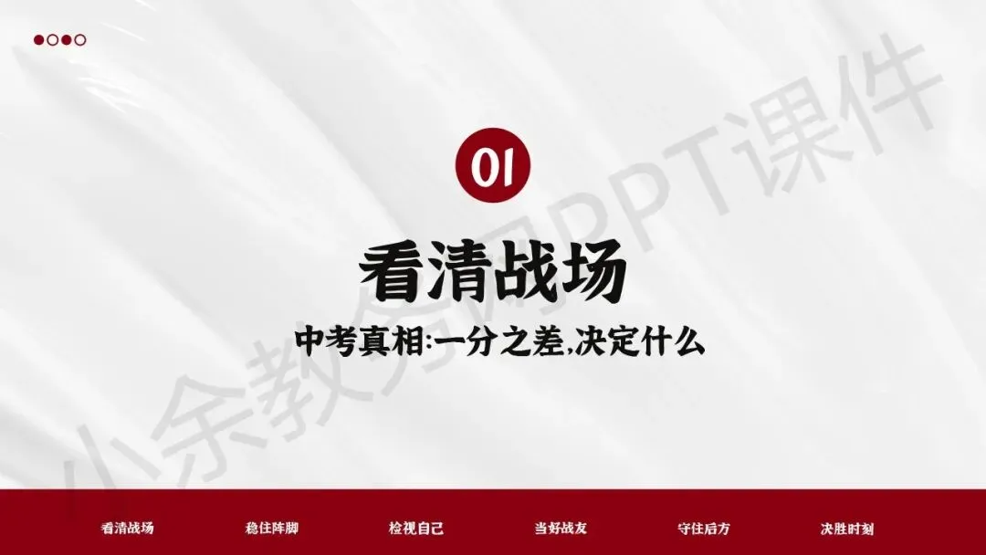 初中九年级(初三)下学期中考冲刺家长会《陪孩子打赢这场仗》PPT 课件+发言稿 第5张 初中九年级(初三)下学期中考冲刺家长会《陪孩子打赢这场仗》PPT 课件+发言稿 第5张