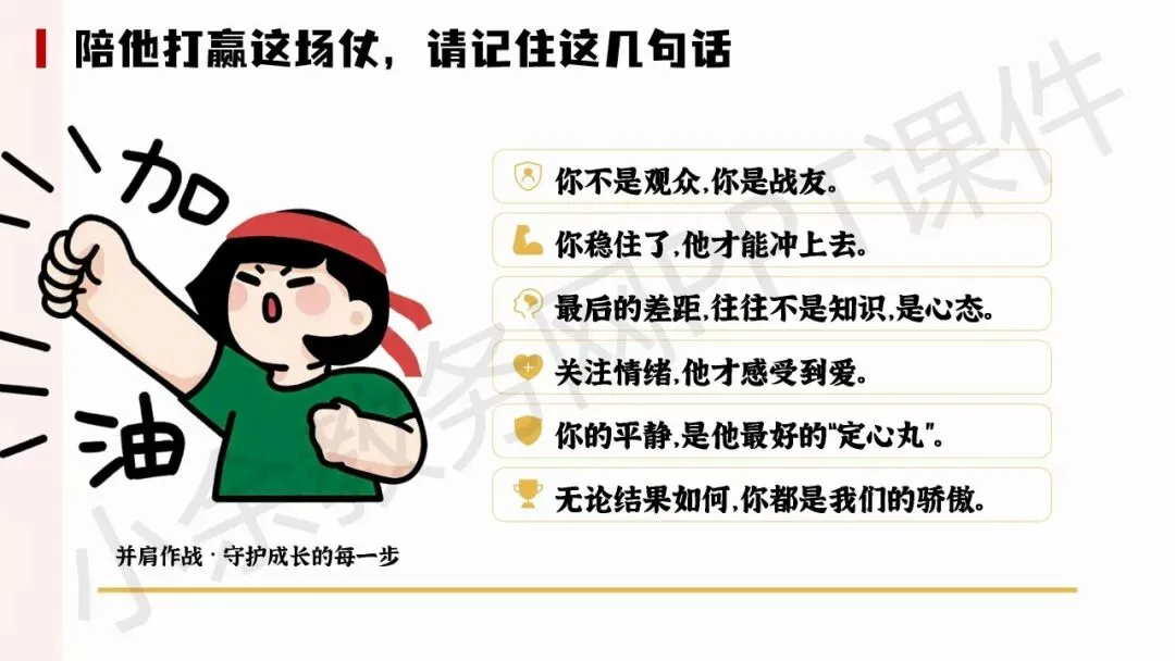 初中九年级(初三)下学期中考冲刺家长会《陪孩子打赢这场仗》PPT 课件+发言稿 第34张 初中九年级(初三)下学期中考冲刺家长会《陪孩子打赢这场仗》PPT 课件+发言稿 第34张