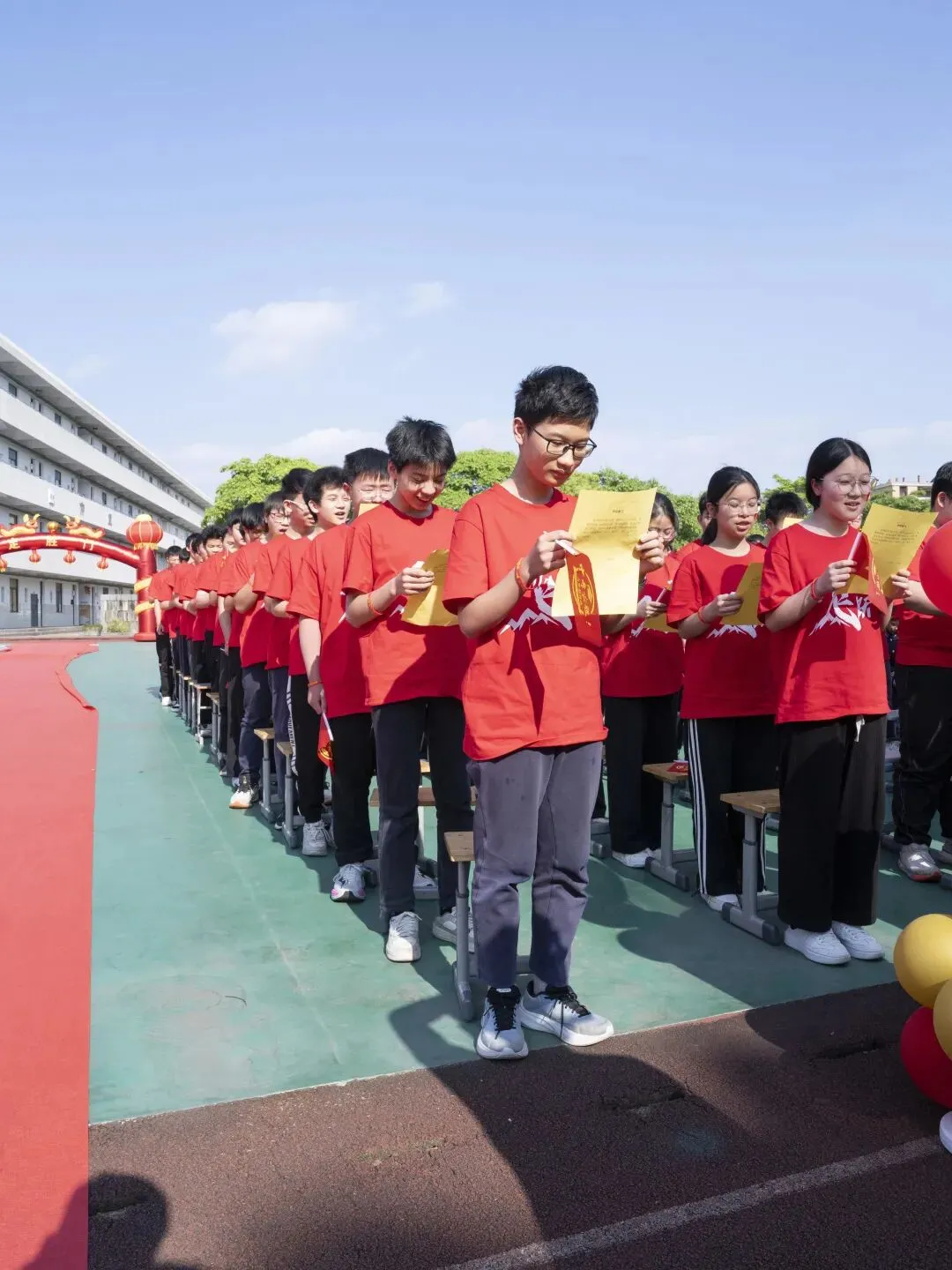 金华市第十七中学中考动员大会暨“六月试锋芒 青春正飞跃”中考倒计时五十天誓师大会 第42张