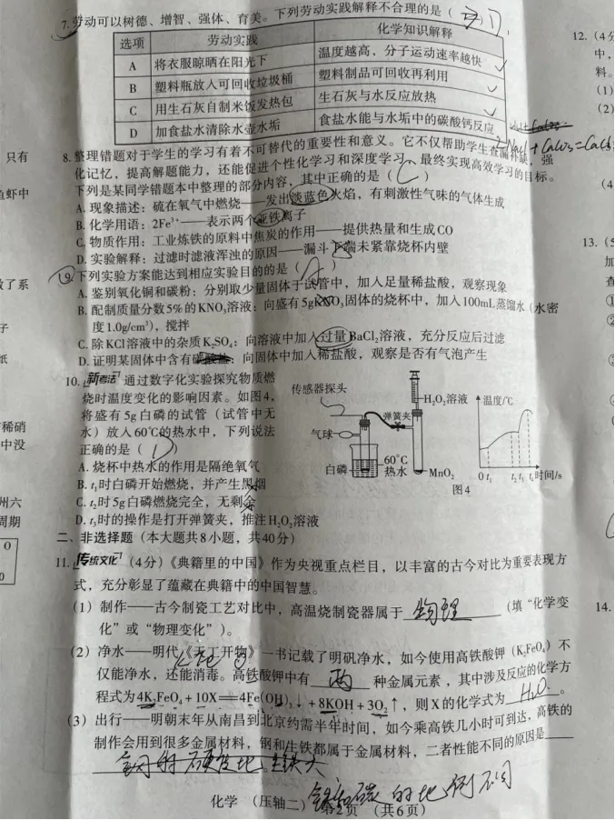 中考化学 | 2026河北省名校中考学业水平模拟压轴二 第4张 中考化学 | 2026河北省名校中考学业水平模拟压轴二 第4张