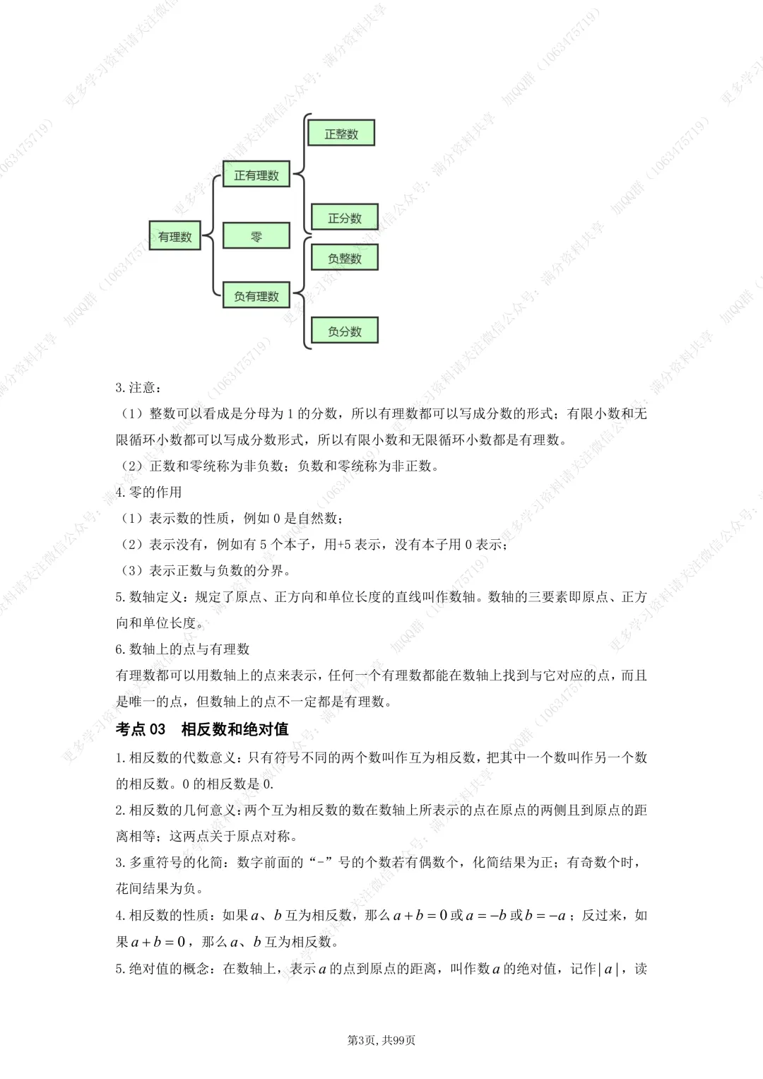 【初中数学】中考复习初中数学知识点梳理记背版(pdf分享) 第4张