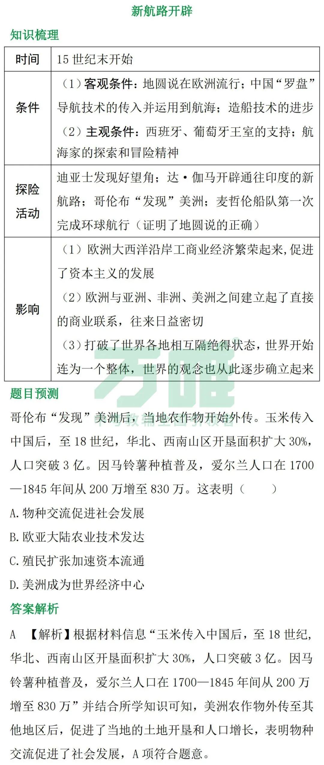 黑白卷团队预测 | 2026中考历史必考知识&题目⑤(可下载打印) 第5张 黑白卷团队预测 | 2026中考历史必考知识&题目⑤(可下载打印) 第5张