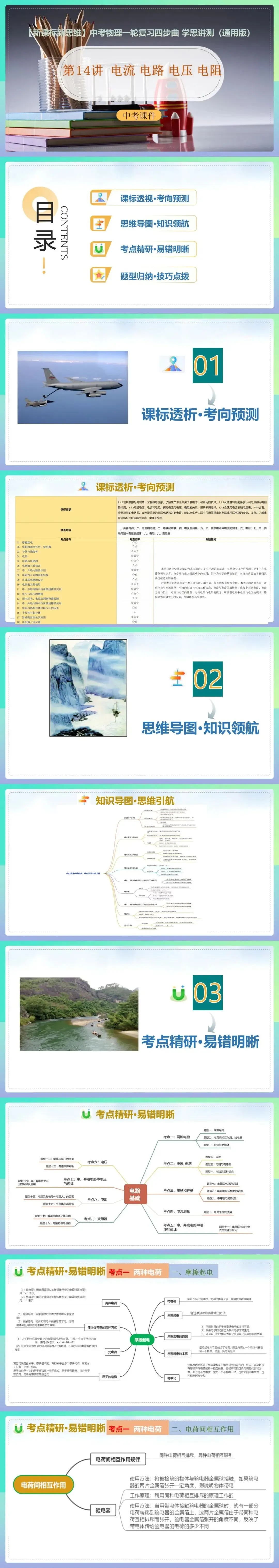 初中初三/九年级物理中考复习:电流电路电压电阻 第1张