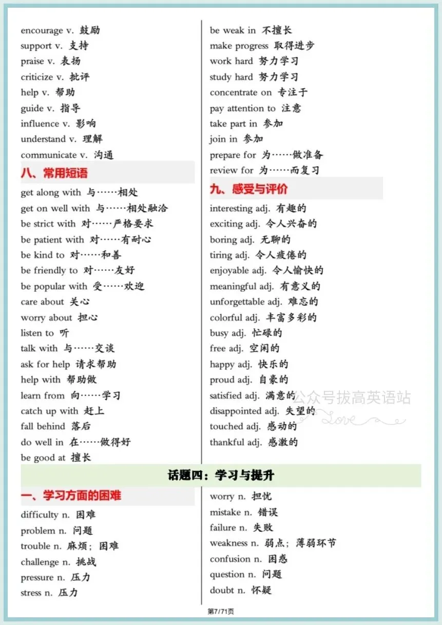 冲刺中考英语|2026年春《中考英语》写作满分高分必备高频单词(背诵版+默写版)电子版可下载打印! 第9张 冲刺中考英语|2026年春《中考英语》写作满分高分必备高频单词(背诵版+默写版)电子版可下载打印! 第9张