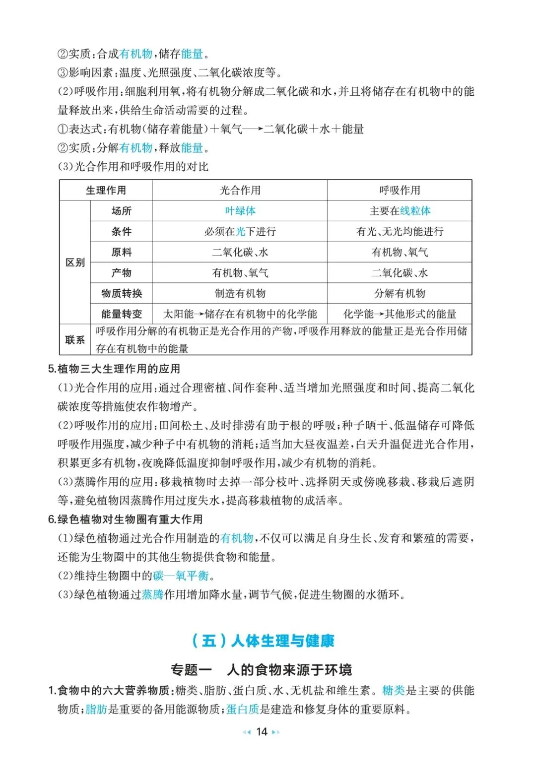 中考生物复习 | 考前重要知识点总结 第13张