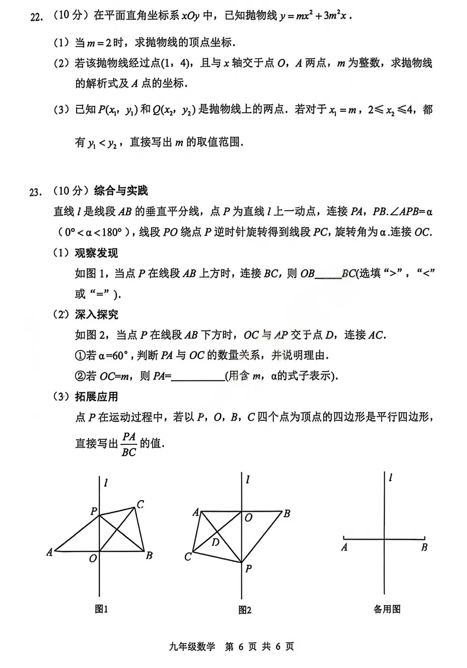 2026年安阳市中招一模(7科全)试卷及答案 第8张
