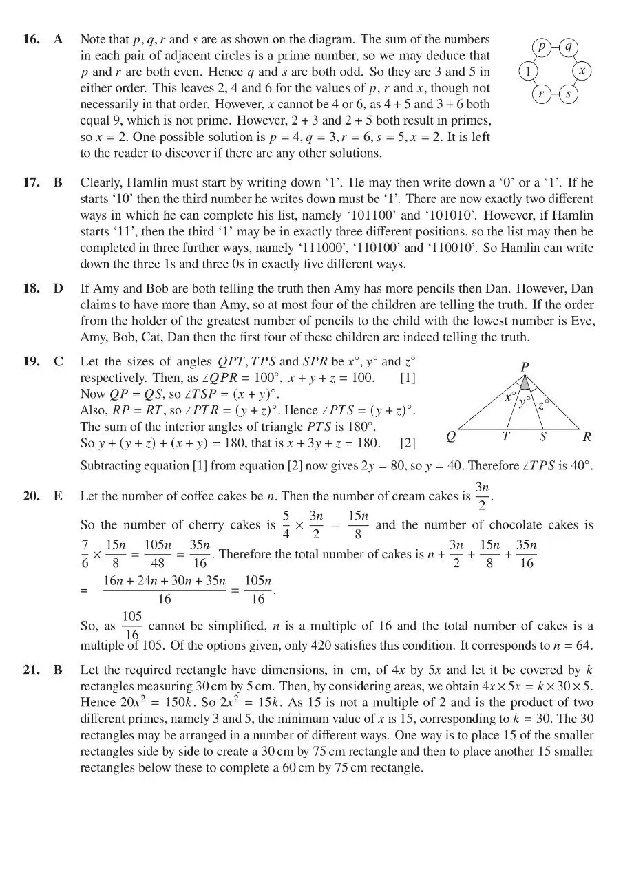 2026年英国少年数学挑战赛真题和答案出炉 第9张 2026年英国少年数学挑战赛真题和答案出炉 第9张