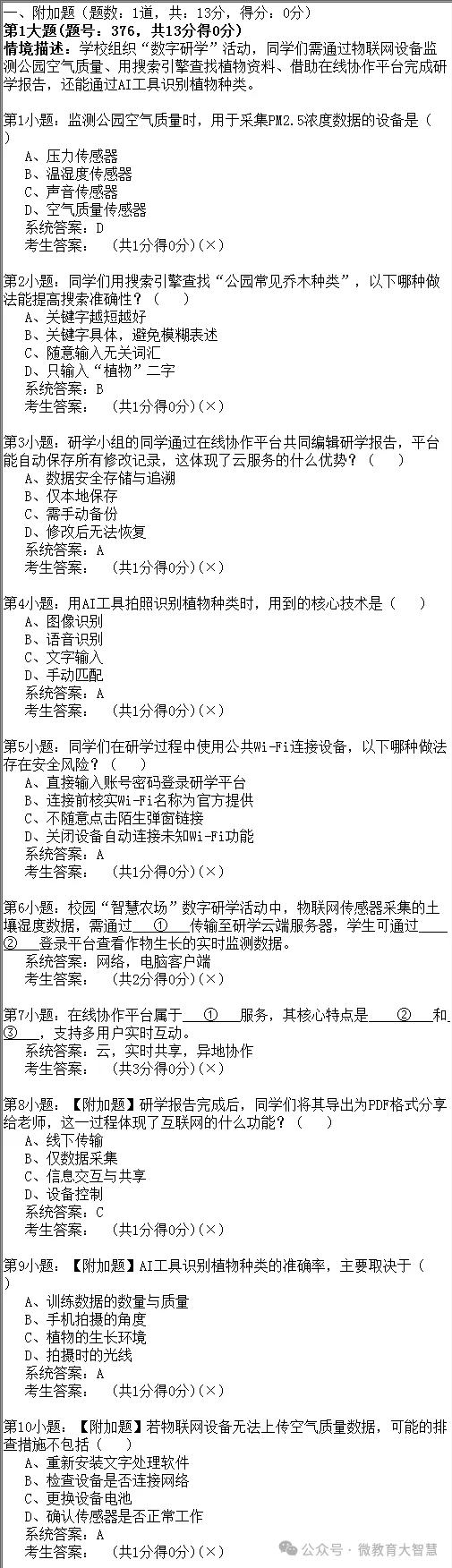 2026年陕西省初中信息科技学业考试题库模拟真题(十五) 第9张