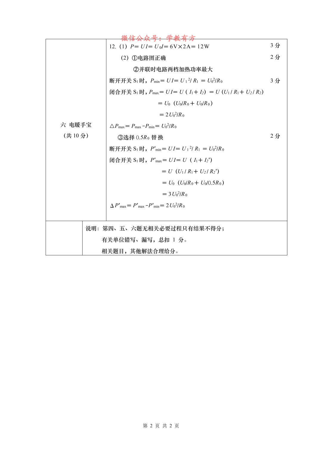 【中考二模】2026届上海市虹口区初三二模物理试卷 第7张