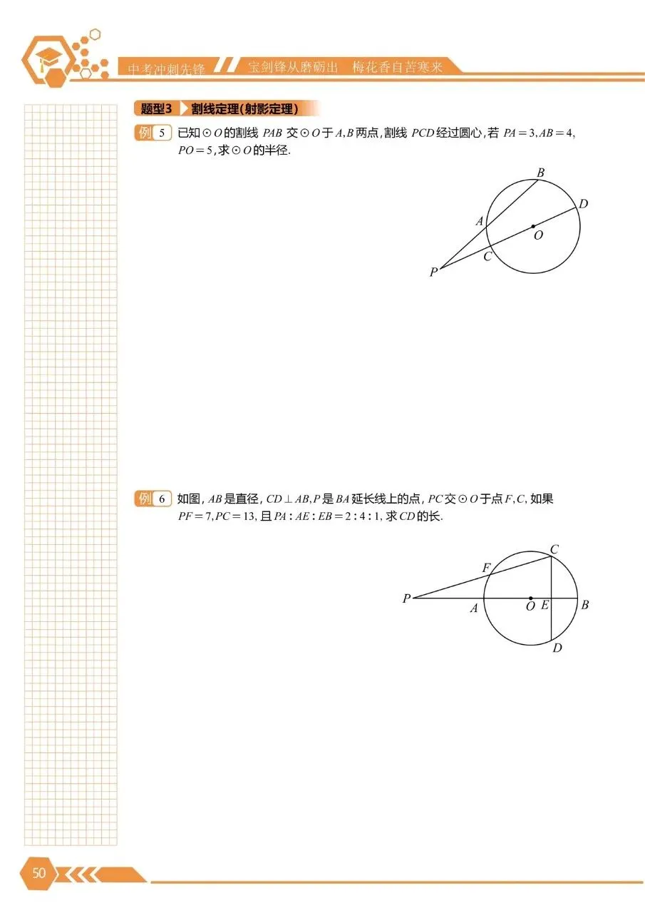 中考数学培优——与圆有关的定理总结 第5张 中考数学培优——与圆有关的定理总结 第5张