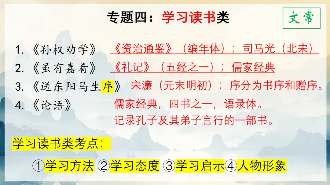 中考文言文这样复习,思路好清晰啊! 第25张