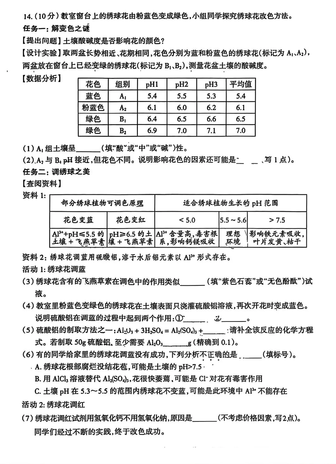 【试卷/中考】2025-2026沈阳和平区九下中考一模4月化学(含答案)可下载 第6张 【试卷/中考】2025-2026沈阳和平区九下中考一模4月化学(含答案)可下载 第6张