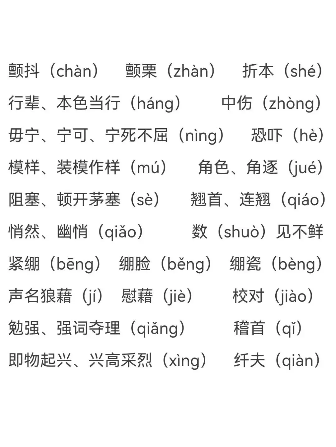 中考语文 易错字音专项 第3张