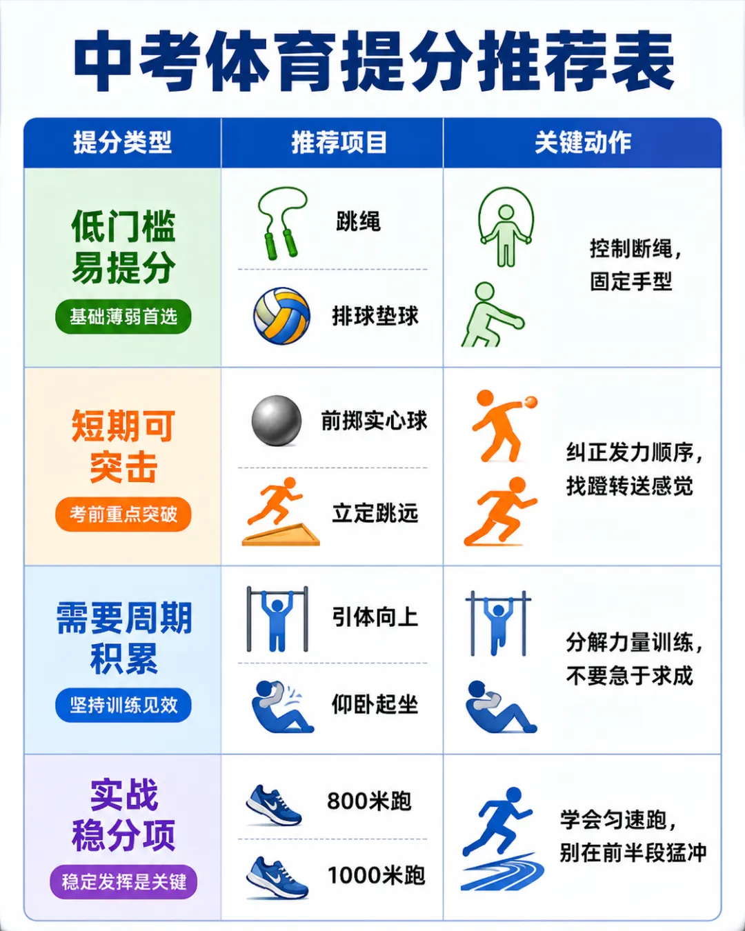 兰州中考体育倒计时:这份“偷分”计划,请家长转给孩子 第3张