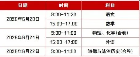 2026中考时间已定!94个考点供参考→ 第2张 2026中考时间已定!94个考点供参考→ 第2张