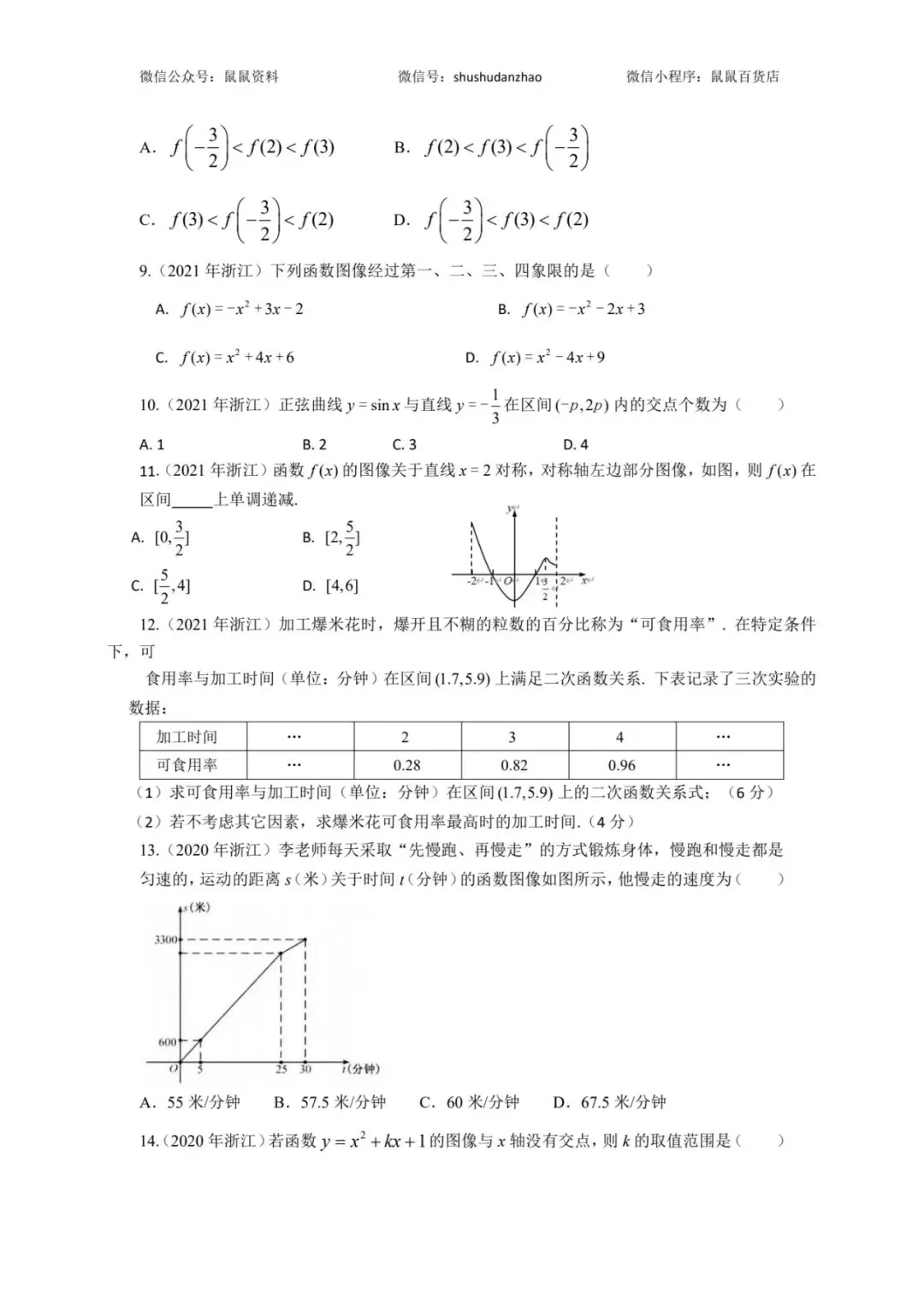 《2015-2025数学真题函数的性质,每道题都有视频解析》 第4张