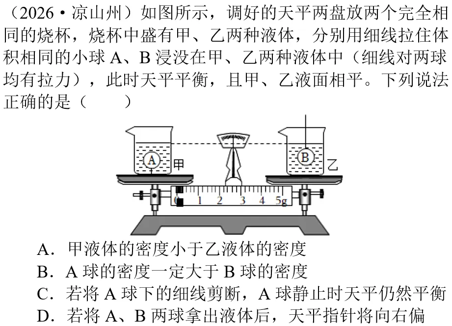 2026年中考物理试题赏析(五)-第3张图片-四季读书网