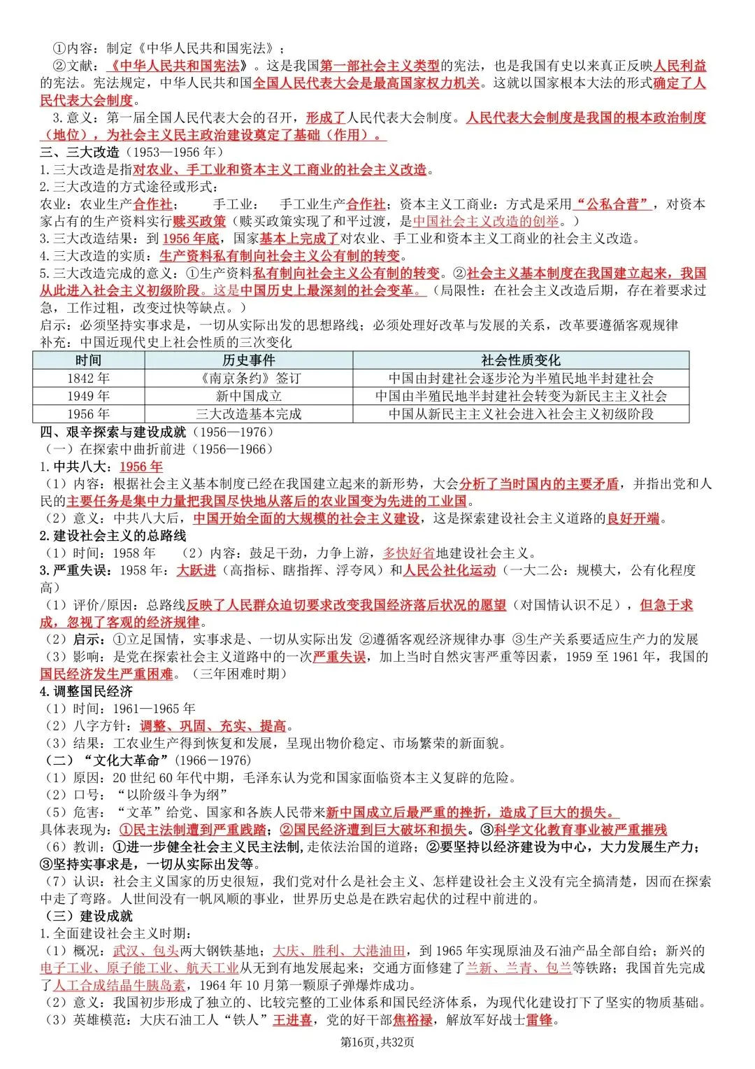 2026秋新版中考历史《总复习提纲》(知识点汇总)可打印-第18张图片-四季读书网 2026秋新版中考历史《总复习提纲》(知识点汇总)可打印-第18张图片-四季读书网