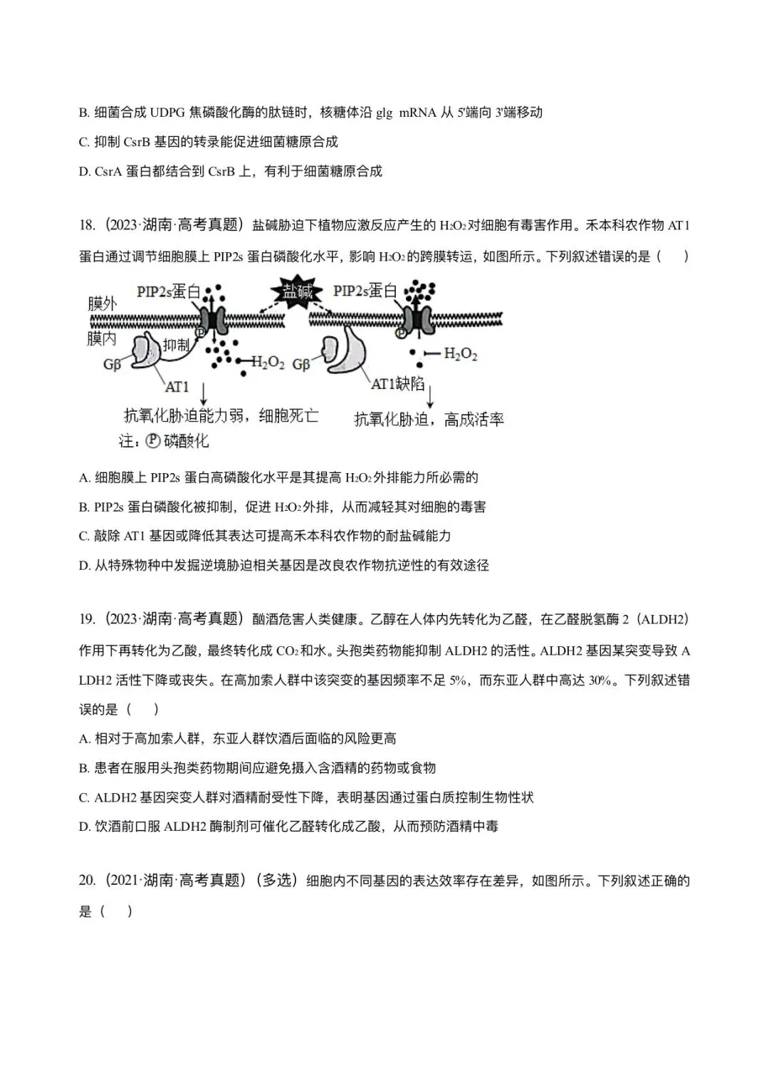 湖南省近6年高考生物真题汇编-必修2遗传与进化(含题目和解析)-第9张图片-四季读书网 湖南省近6年高考生物真题汇编-必修2遗传与进化(含题目和解析)-第9张图片-四季读书网