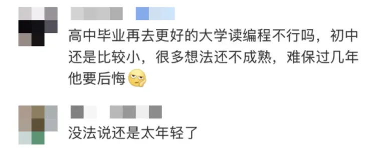 男生中考699分,瞒着父母偷偷改志愿读中职!本人:热爱编程,未来想当程序员,AI时代也不怕-第3张图片-四季读书网