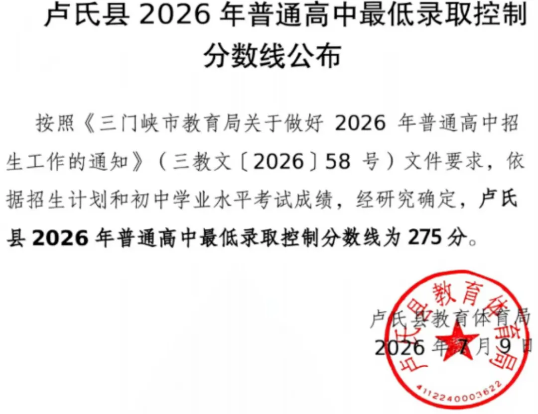 2026河南中考放榜!全省18地市高中录取分数线一文汇总,速查!-第34张图片-四季读书网 2026河南中考放榜!全省18地市高中录取分数线一文汇总,速查!-第34张图片-四季读书网