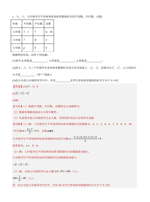 中考数学专题20--数据的收集整理、描述与分析-第28张图片-四季读书网