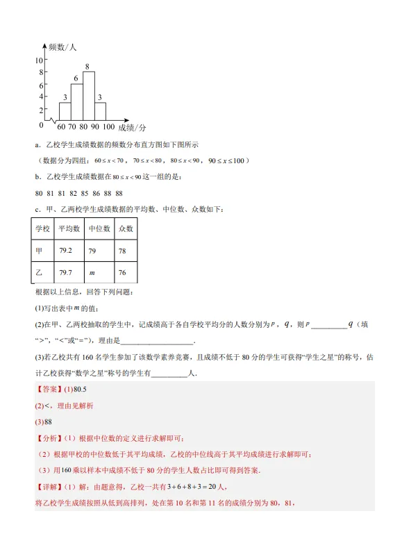 中考数学专题20--数据的收集整理、描述与分析-第47张图片-四季读书网