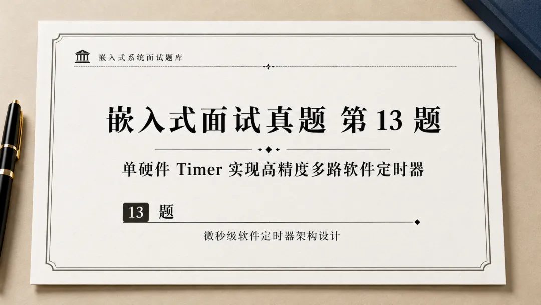 嵌入式面试真题第 13 题:单硬件 Timer 下的高精度多路软件定时器架构设计-第1张图片-四季读书网