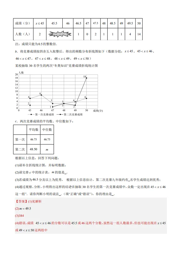 中考数学专题20--数据的收集整理、描述与分析-第82张图片-四季读书网