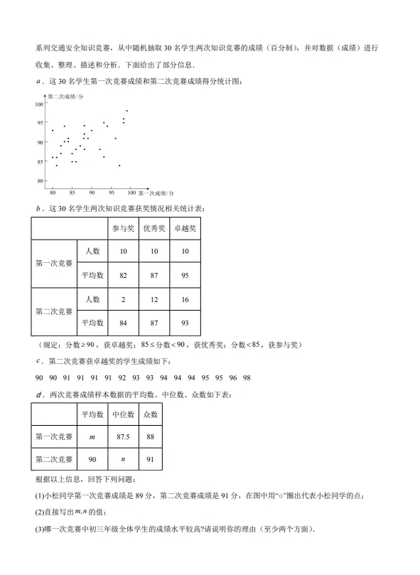中考数学专题20--数据的收集整理、描述与分析-第93张图片-四季读书网
