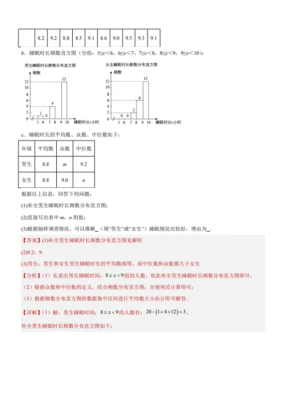 中考数学专题20--数据的收集整理、描述与分析-第100张图片-四季读书网
