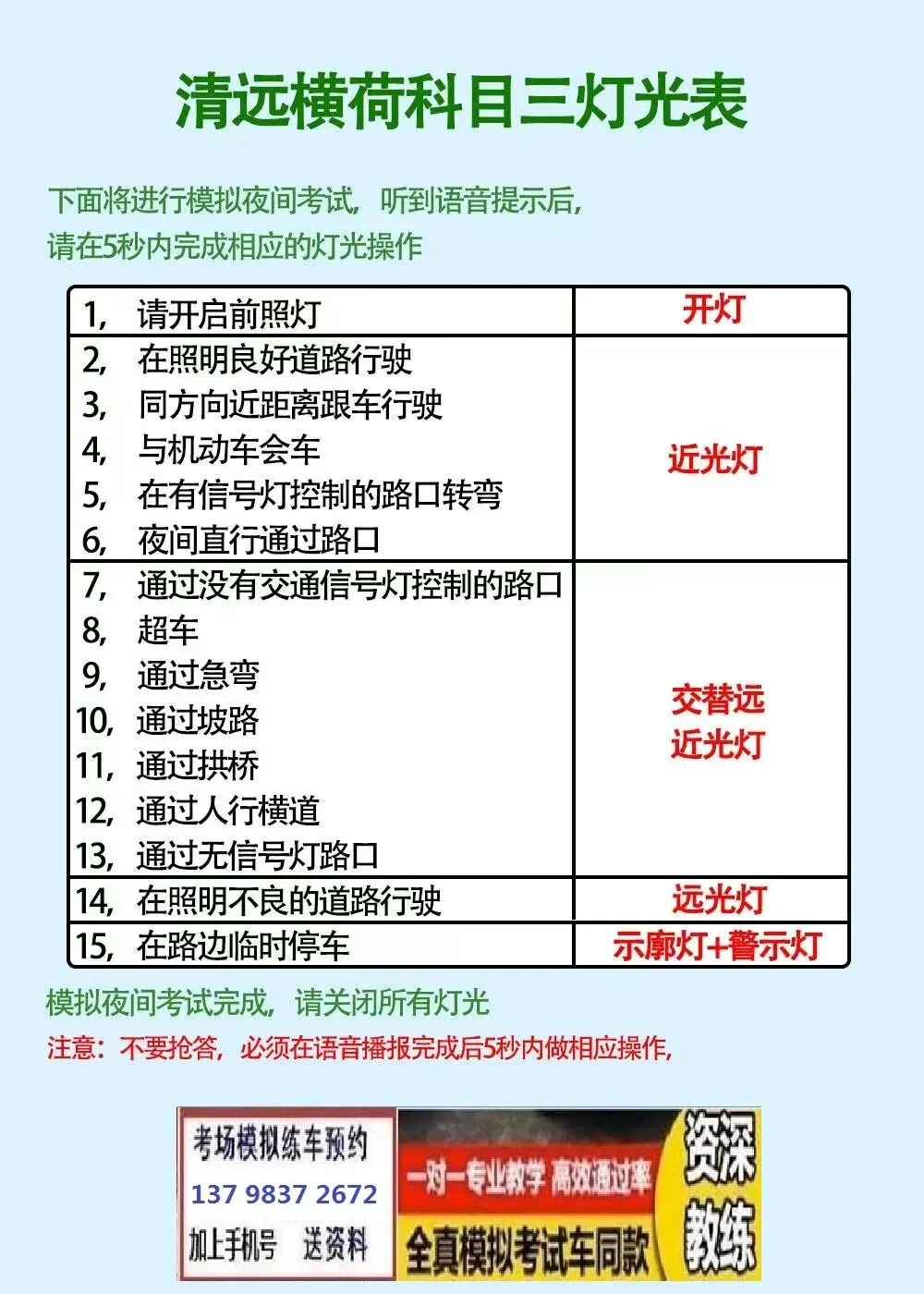 清远横荷科目三考场考试视频专业讲解模拟练车教程路线图教学-第5张图片-四季读书网 清远横荷科目三考场考试视频专业讲解模拟练车教程路线图教学-第5张图片-四季读书网