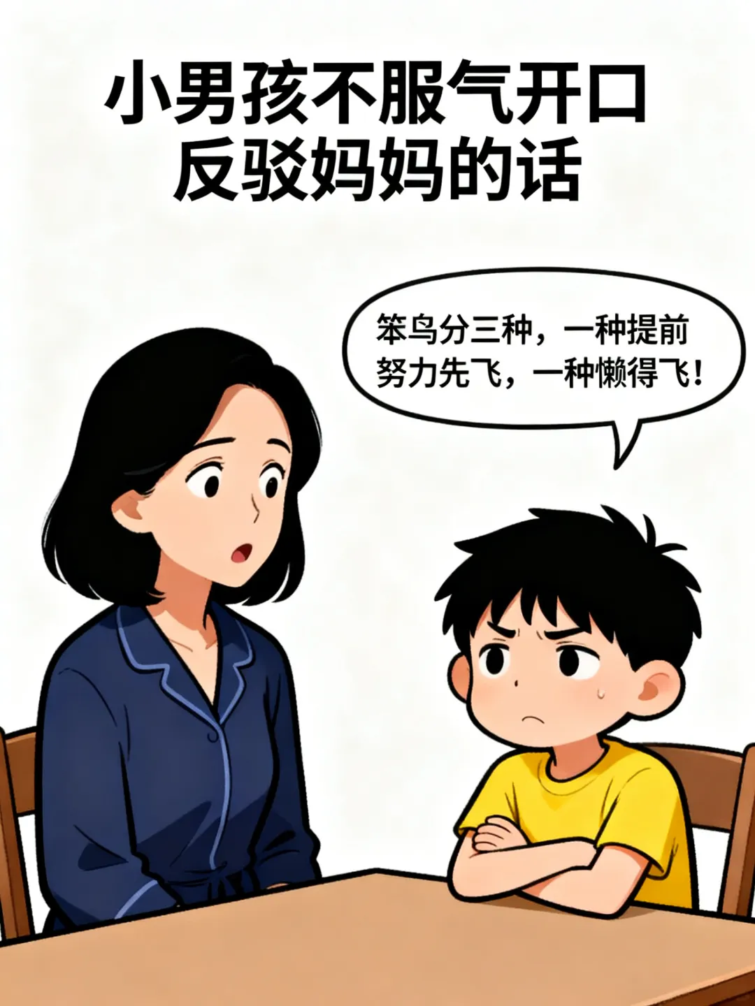 搞笑一家人|NO.6:妈妈拿试卷皱眉:你真是只笨鸟,考试考成这样!儿子抱臂:笨鸟分三种,一种先飞、一种懒得飞!妈妈问:第三种?-第2张图片-四季读书网 搞笑一家人|NO.6:妈妈拿试卷皱眉:你真是只笨鸟,考试考成这样!儿子抱臂:笨鸟分三种,一种先飞、一种懒得飞!妈妈问:第三种?-第2张图片-四季读书网