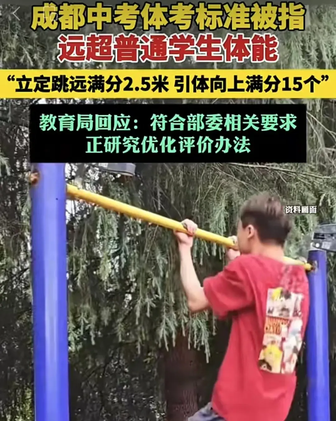 成都中考体考“难度过高”,体考不是为了考倒学生-第1张图片-四季读书网