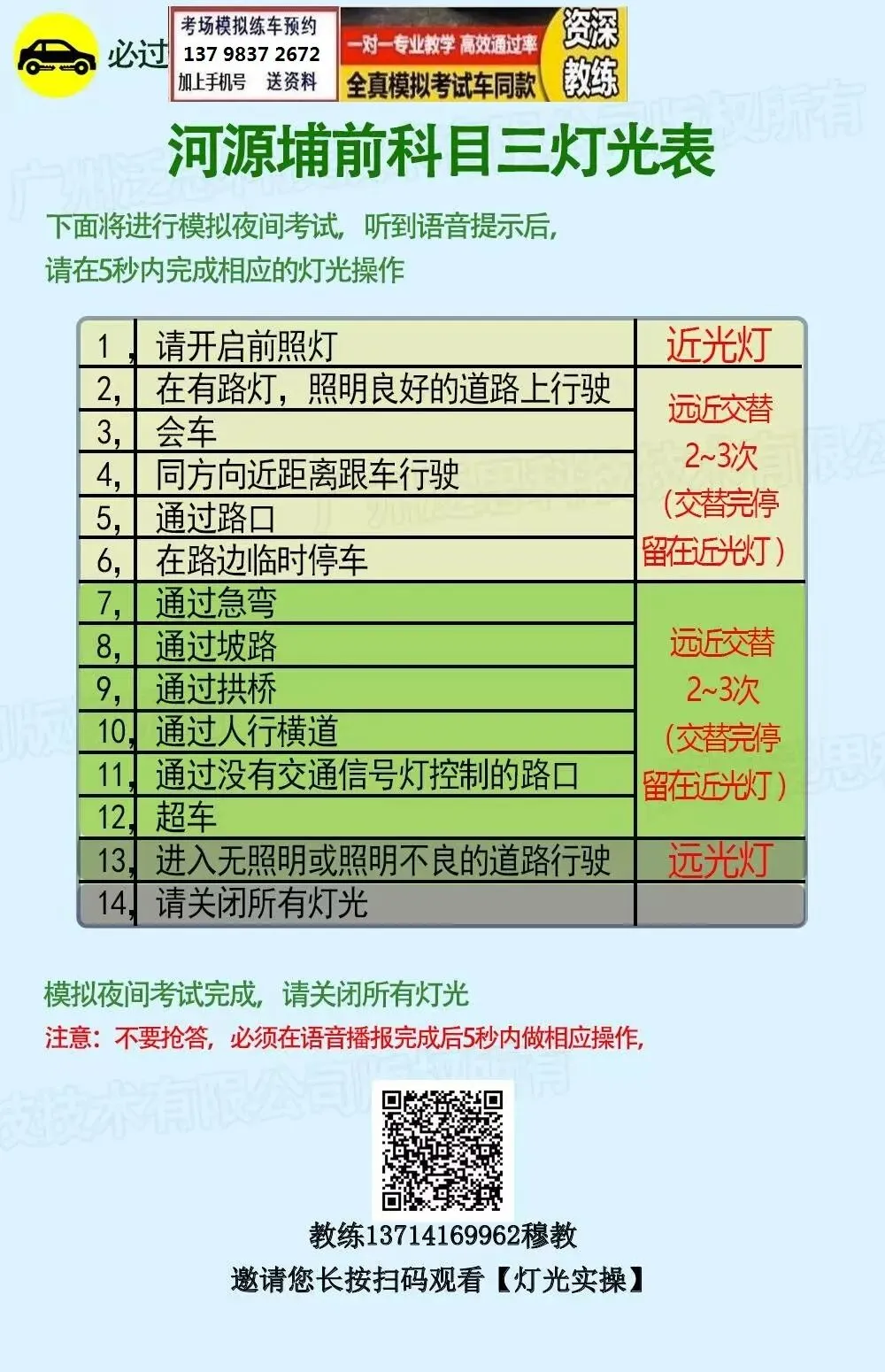 河源源城埔前科目三考场考试视频讲解模拟练车最新路线图教程攻略-第5张图片-四季读书网
