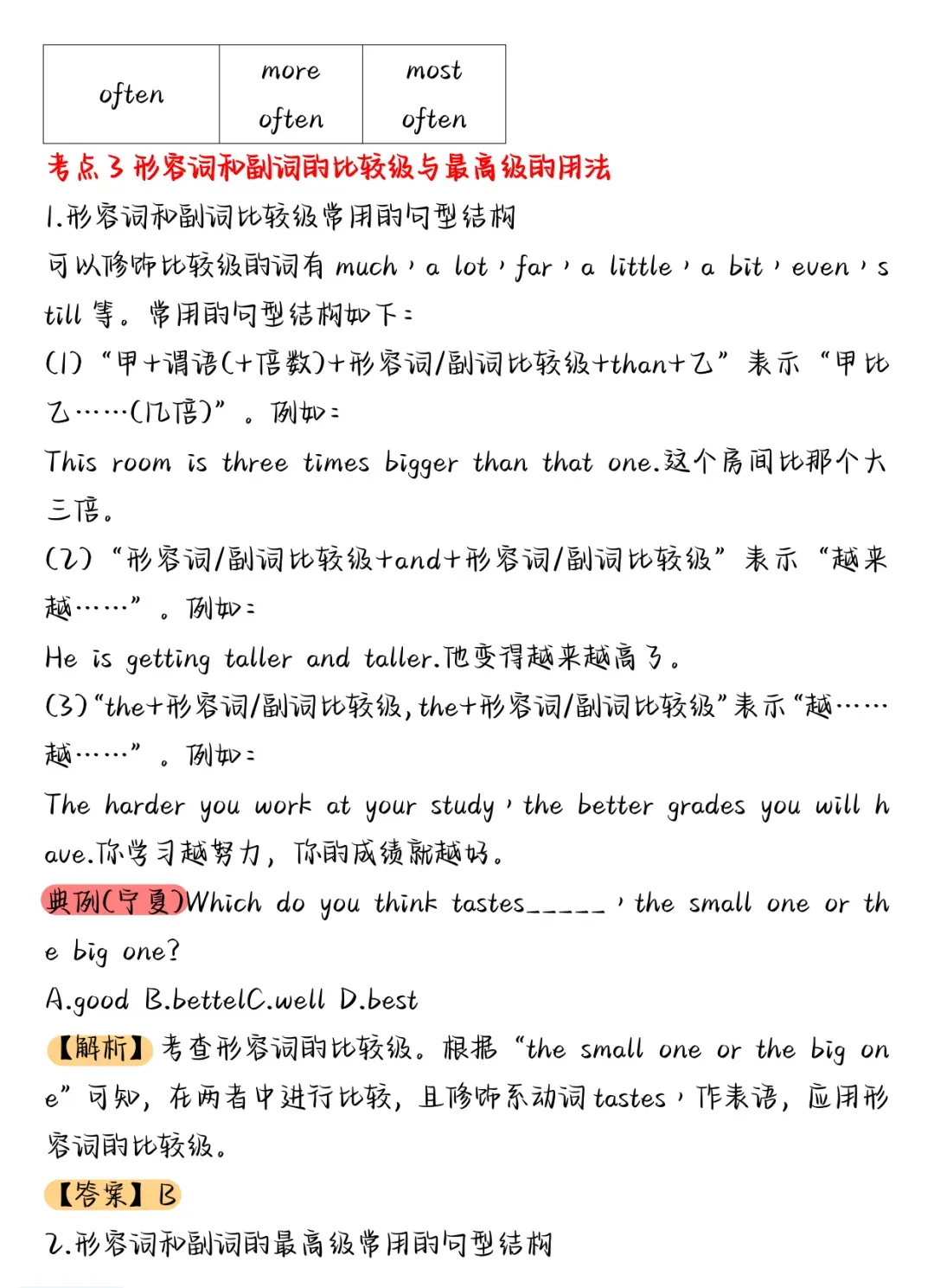 中考英语高频语法归纳总结-第19张图片-四季读书网